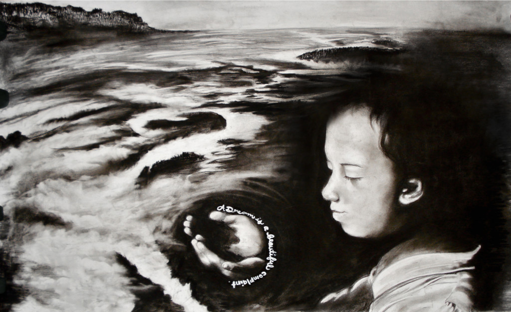 { A Dream Is A Beautiful Complaint } Charcoal and Graphite on Paper / 40x30" / 2009